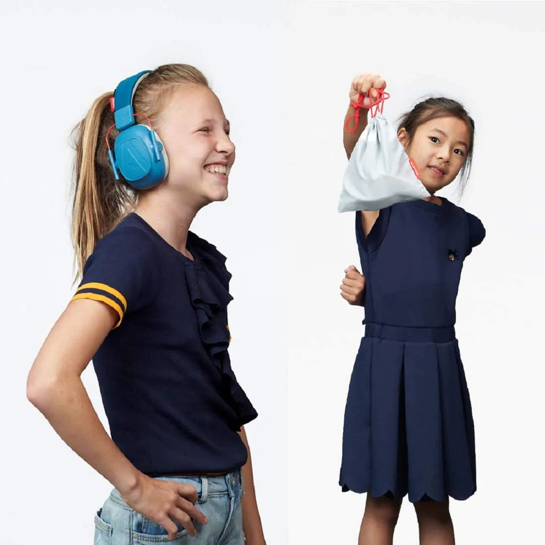 kids blue earmuff cover