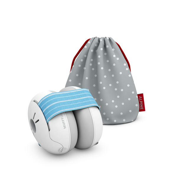 Alpine Baby Muffy Earmuffs Blue Case