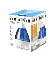 Crane Cool Mist Humidifier with built-in sound machine and night light for improved sleep quality and air comfort