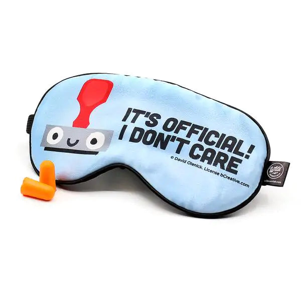 Funny Text Sleep Mask Saying I don't care