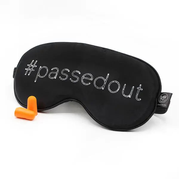 Passed Out Funny Text Sleep Mask
