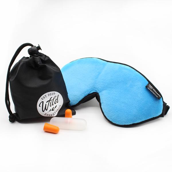 Luxury Aqua Escape Sleep with eye cutouts Mask with earplugs