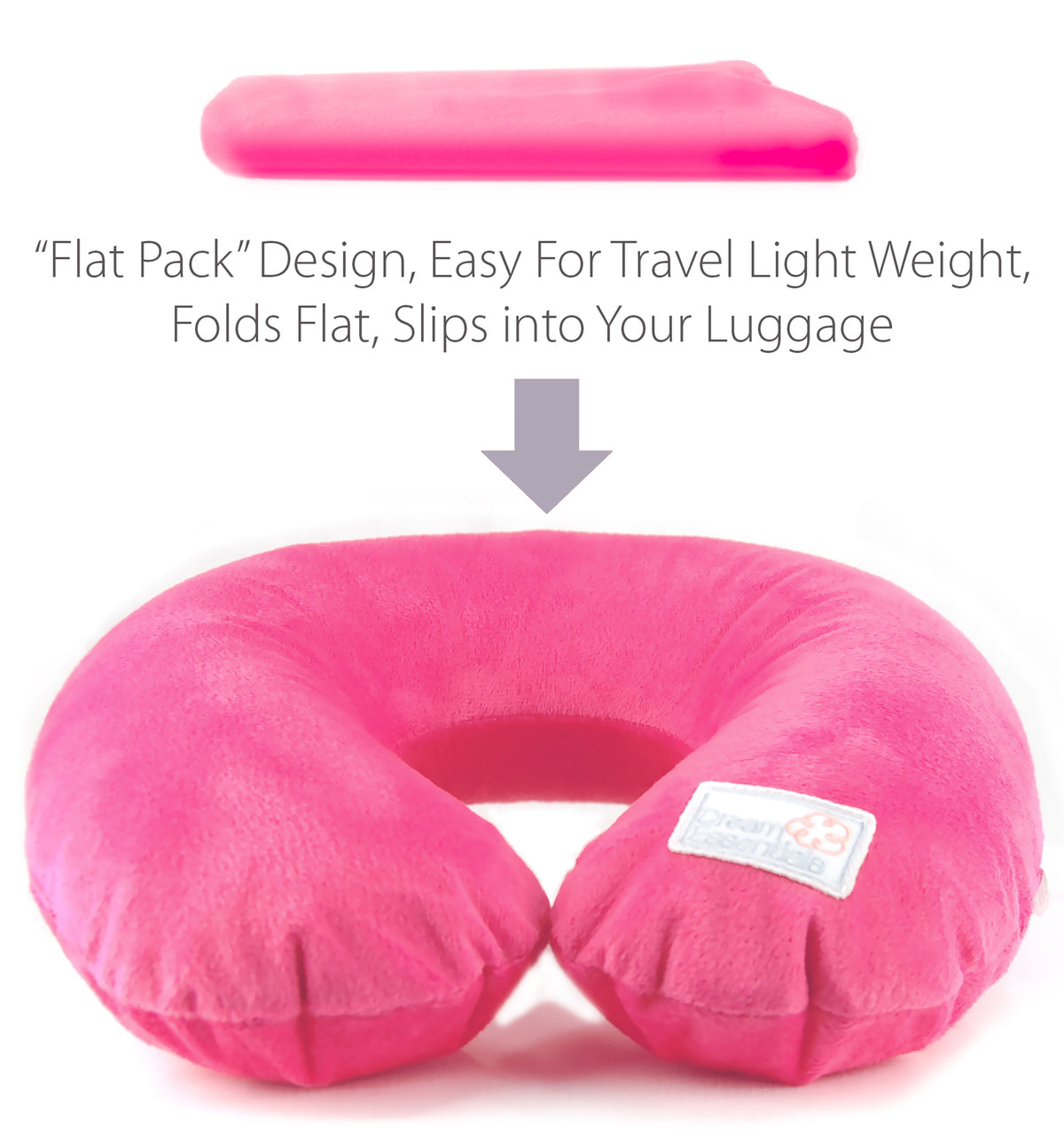 Soft Plush Inflatable Travel Pillow