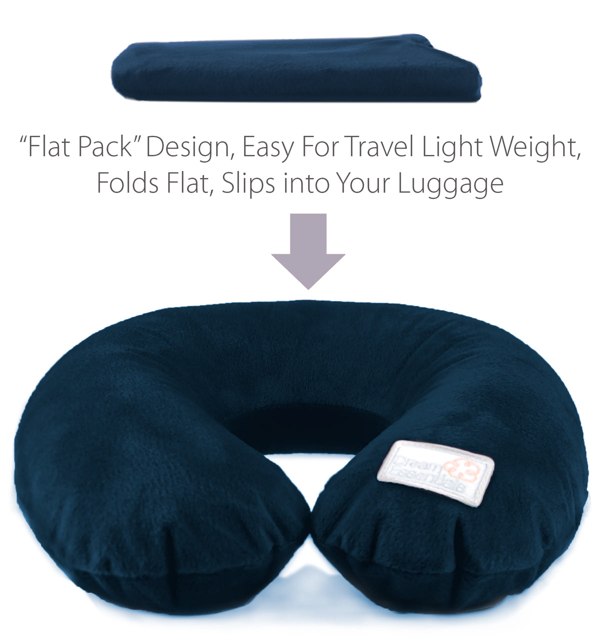 Soft Plush Inflatable Travel Pillow