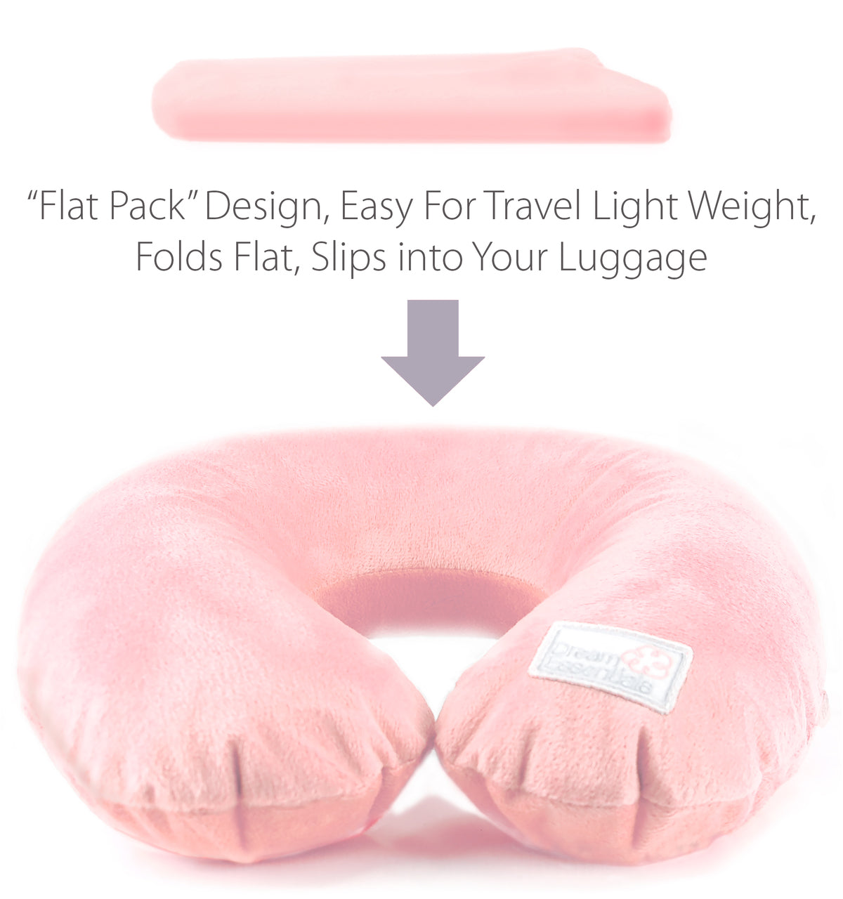 Soft Plush Inflatable Travel Pillow
