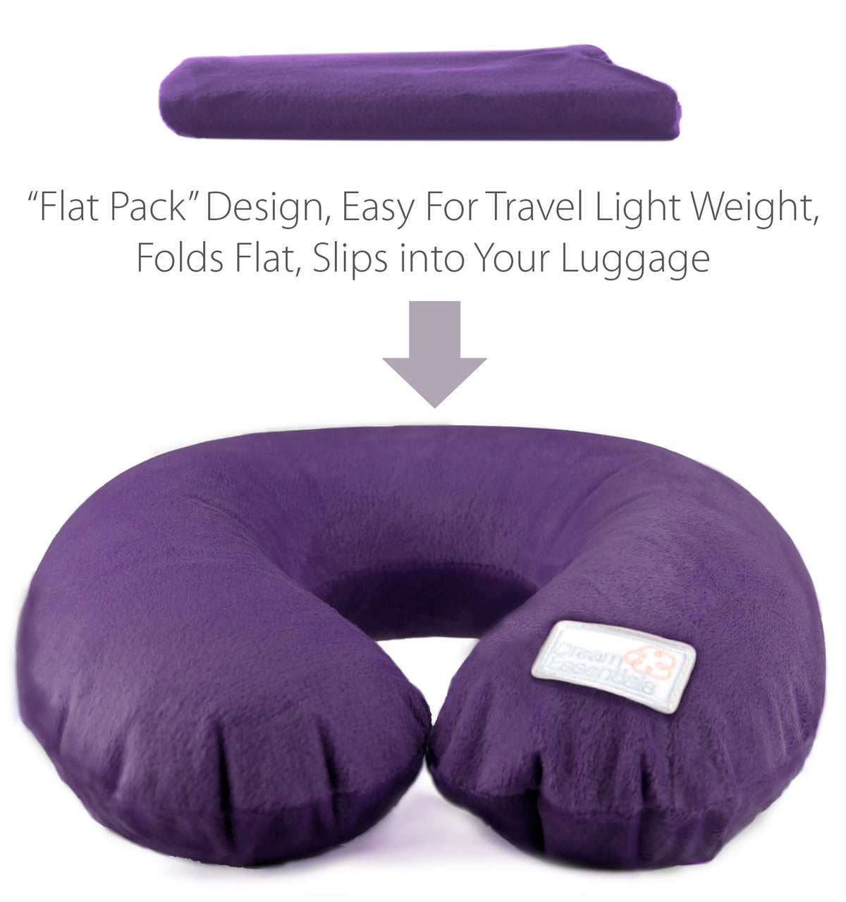 Soft Plush Inflatable Travel Pillow