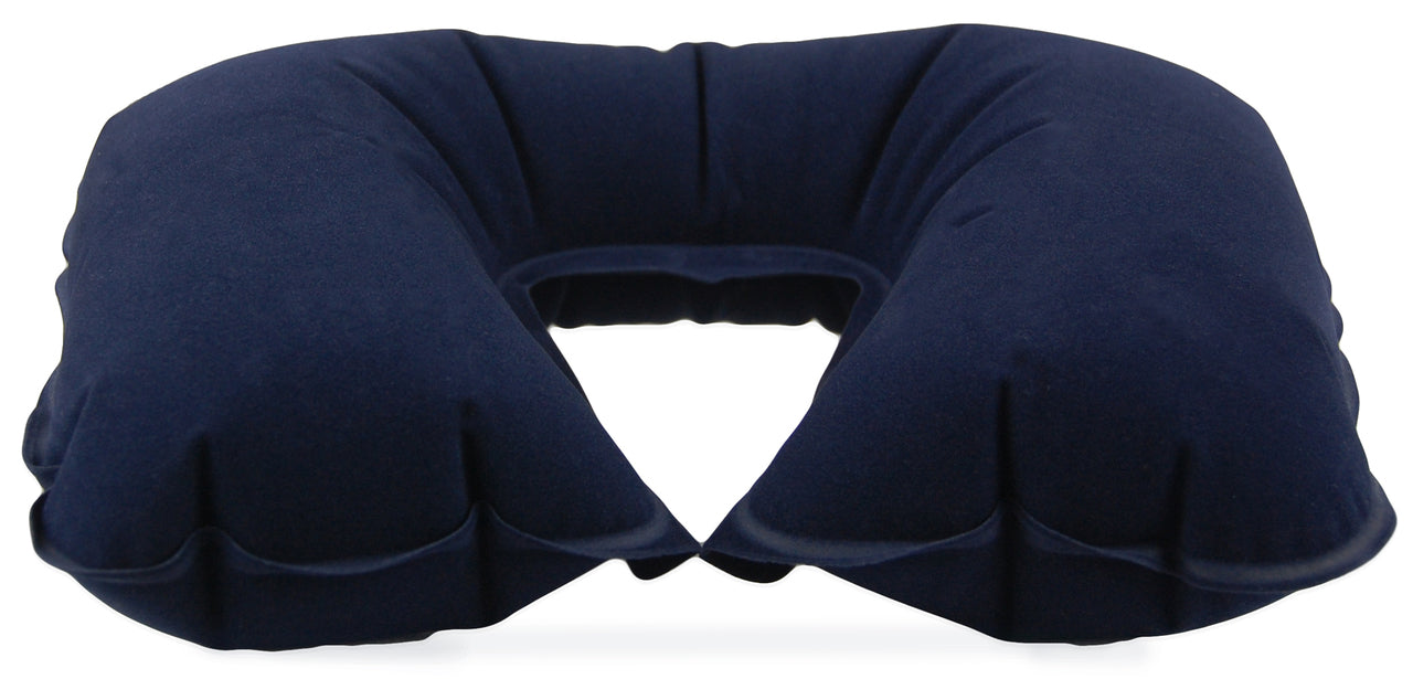 Inflatable Neck Pillow with Cover Blue