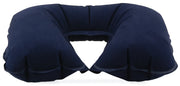 blue inflatable travel pillow