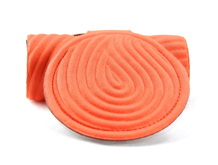 orange luggage tag for suitcase