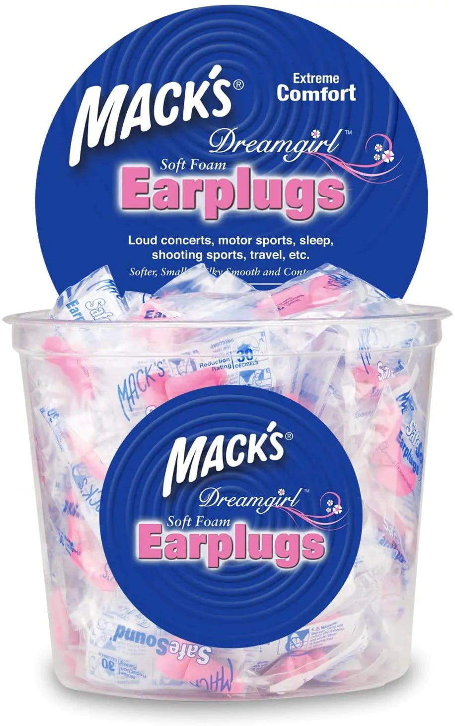 Macks Dreamgirl Soft Foam Earplugs 100 Pair