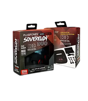 Plugfones Sovereign Bluetooth earplugs from Sleep and Sound shown with accessories designed for noise isolation and wireless audio on the go
