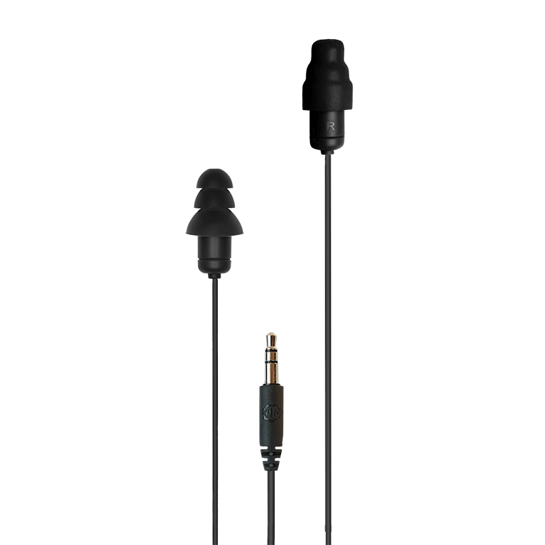 black plugfones earplugs