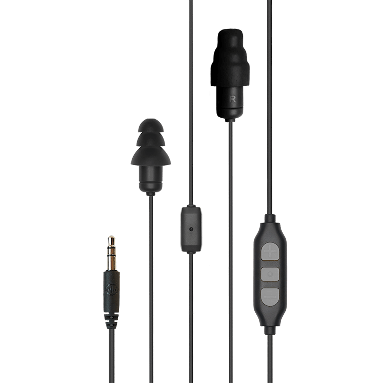 plugfones black grey cable