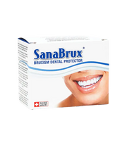 Sanabrux Mouthguard from Sleep and Sound, clear dental protector for teeth grinding, bruxism relief, and jaw comfort during sleep.