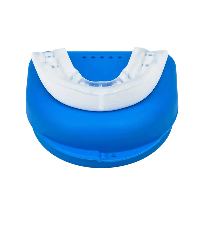 Sanabrux Mouthguard from Sleep and Sound helps protect teeth from grinding and reduces jaw tension for better sleep and bruxism support