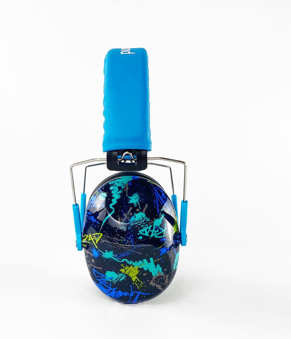 hushies kids earmuffs paint aqua side