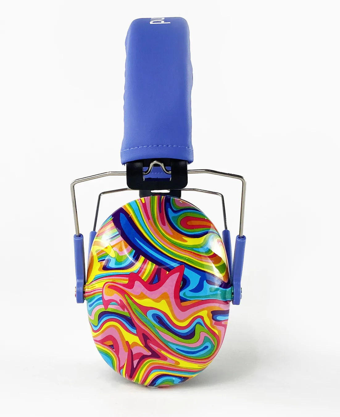 hushies kids earmuffs rainbow purple side