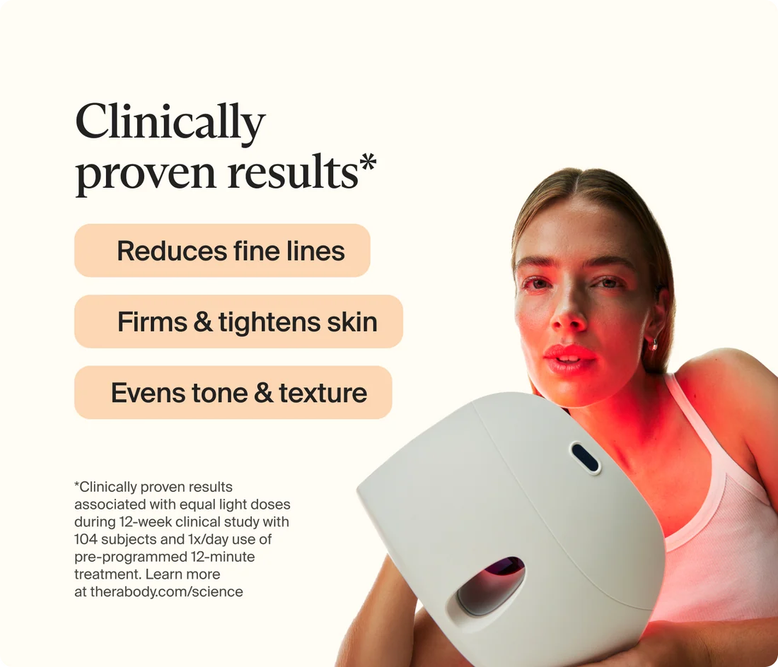 Therabody TheraFace Mask Glo LED Light Therapy Mask