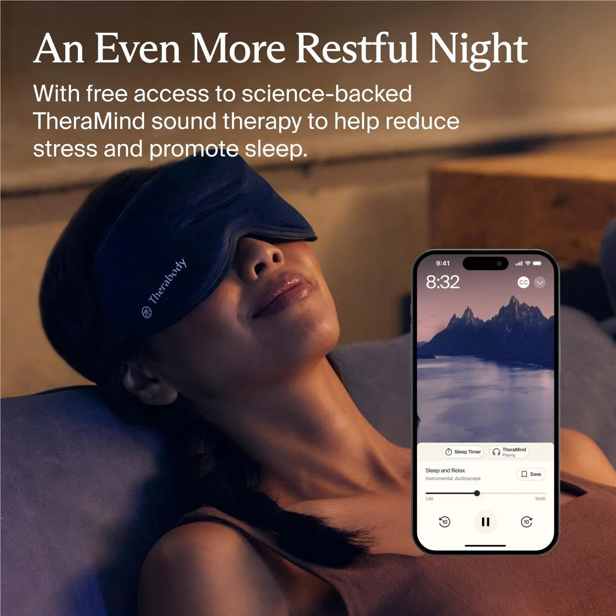 Therabody SleepMask  - Blackout Sleep Mask with Vibration