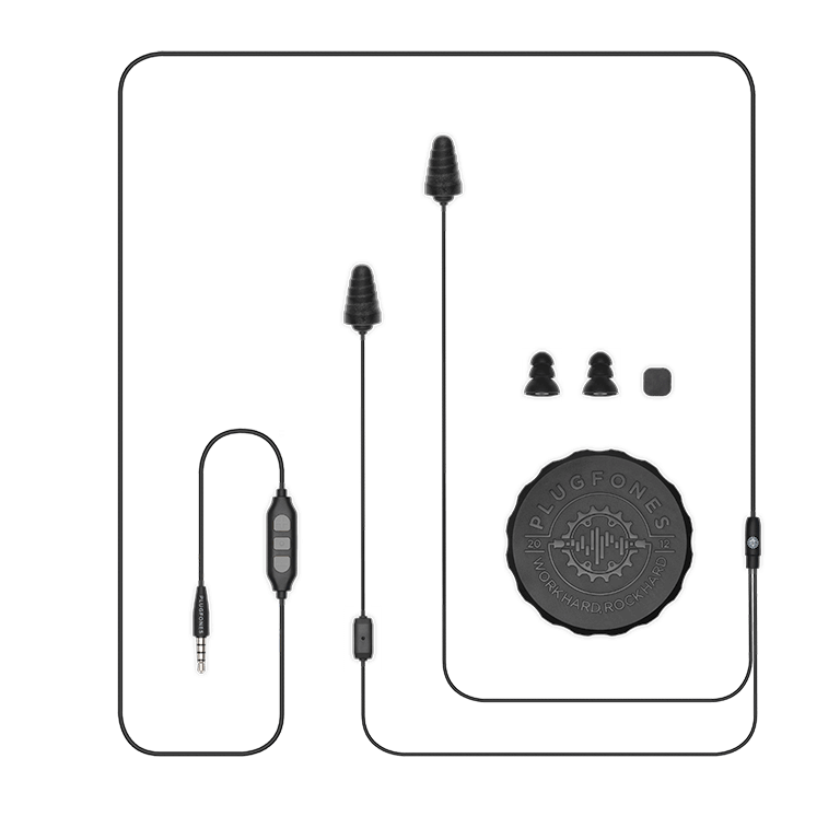 Wireless Headphones with Earplugs & Mic