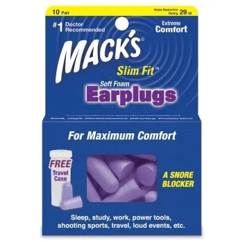 Slim Fit Soft Foam Ear Plugs - 10 Pair