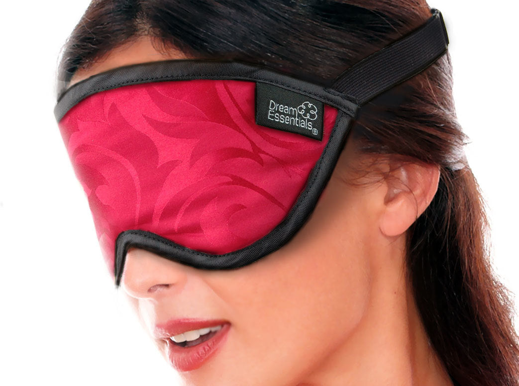 Pure Mulberry Silk Sleep Mask for Side Sleepers - Claret Jacquard