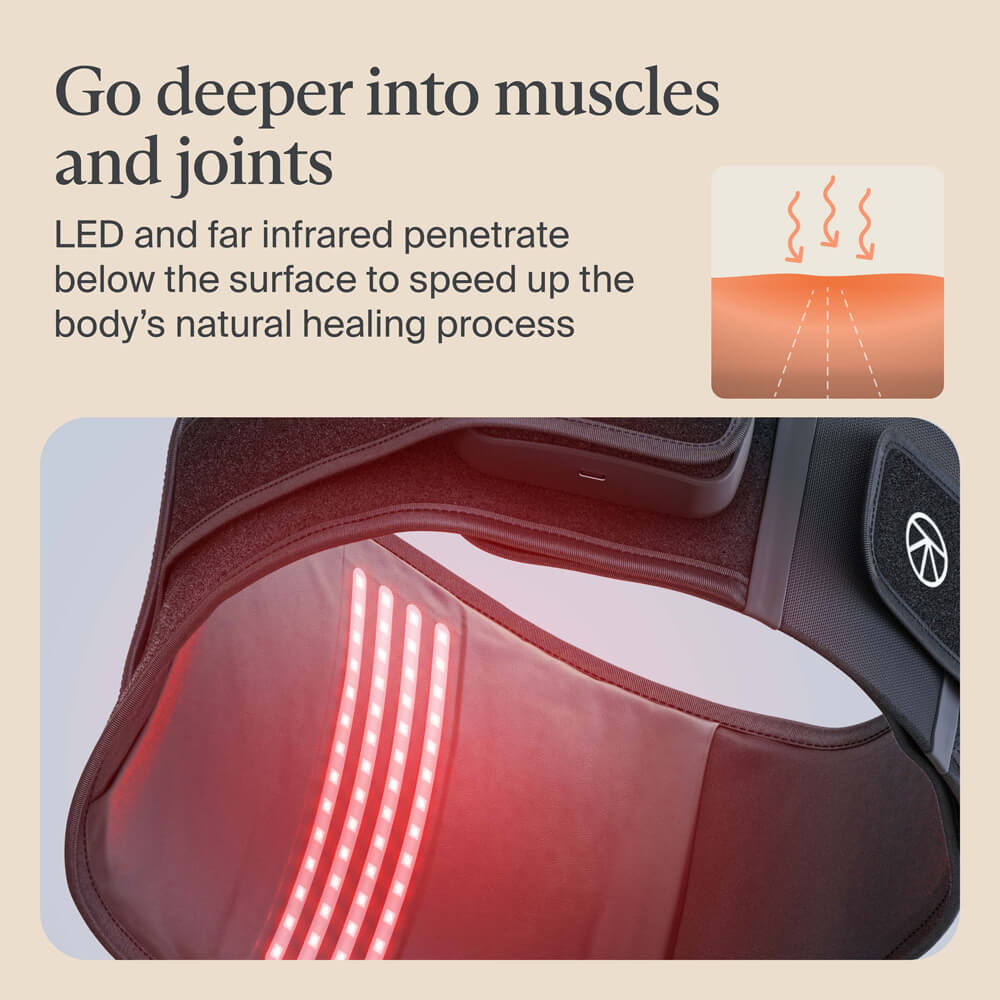 Therabody ThermBack LED Lower Back Heat & Massage Wrap