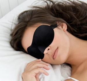 light and sleek contoured sleep mask