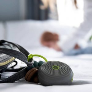 Hushh Portable White Noise Machine on Bag