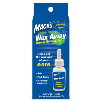 Packaging Mack’s Wax Away Earwax Removal Drops