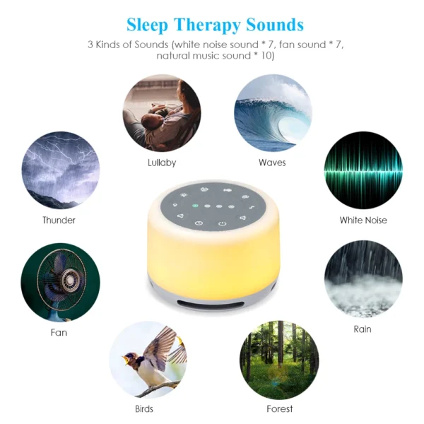 Tranquillity multi sound white noise machine Sound Options