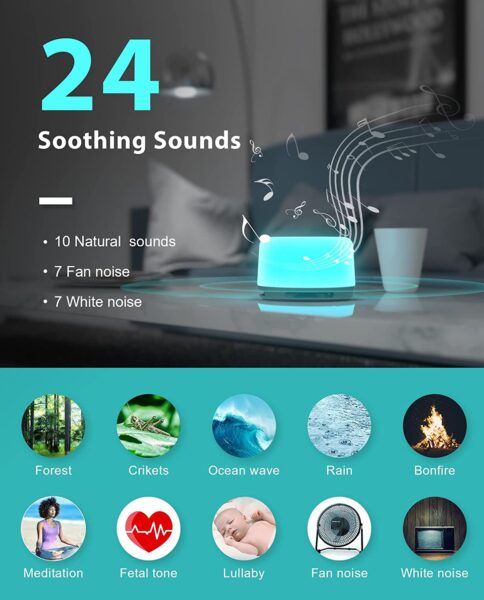 Tranquillity multi sound white noise machine Sounds