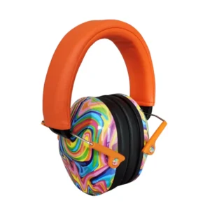 Orange Hushies Fireworks Earmuffs