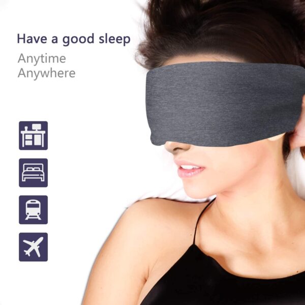 lady wearing dreamz bluetooth sleep mask