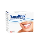 Sanabrux Mouthguard from Sleep and Sound, clear dental protector for teeth grinding, bruxism relief, and jaw comfort during sleep.