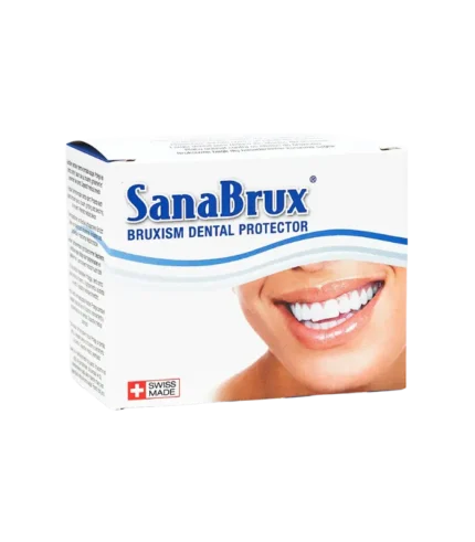 Sanabrux Mouthguard from Sleep and Sound, clear dental protector for teeth grinding, bruxism relief, and jaw comfort during sleep.