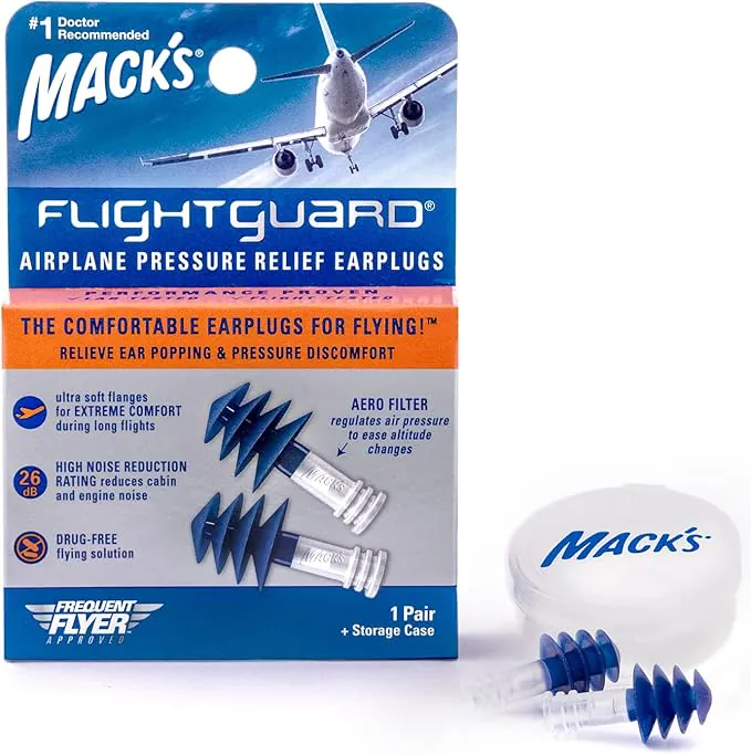 macks flightguard earplugs