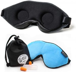 Dream Essentials Escape Luxury Travel and Sleep Mask with Earplugs and Carry Pouch B07K35QXS9